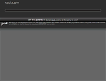 Tablet Screenshot of cquiz.com
